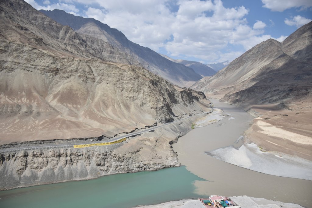 Nimoo-Conflunce of River Zanskar and River Indus