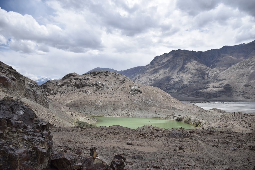 Yarab Tso Lake in afternoon near Pamanik,Nubra Valley