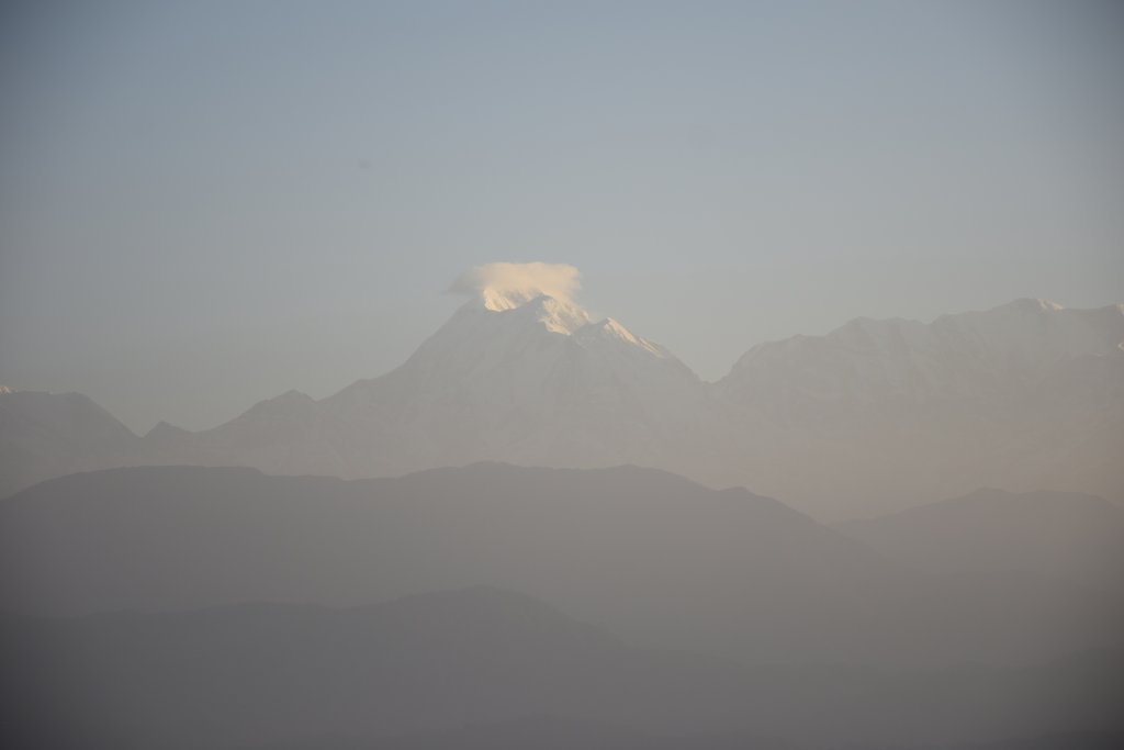 The beautiful Panchkula Peaks from a hotel in Kausani