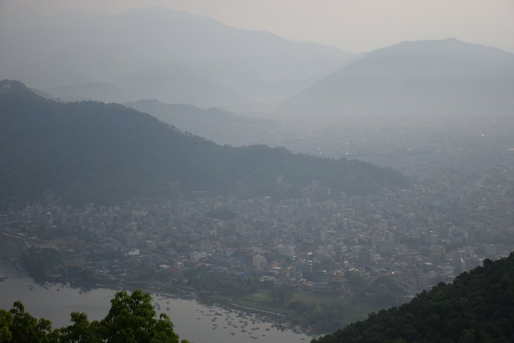 Pokhara as seen from Peace Pagoda