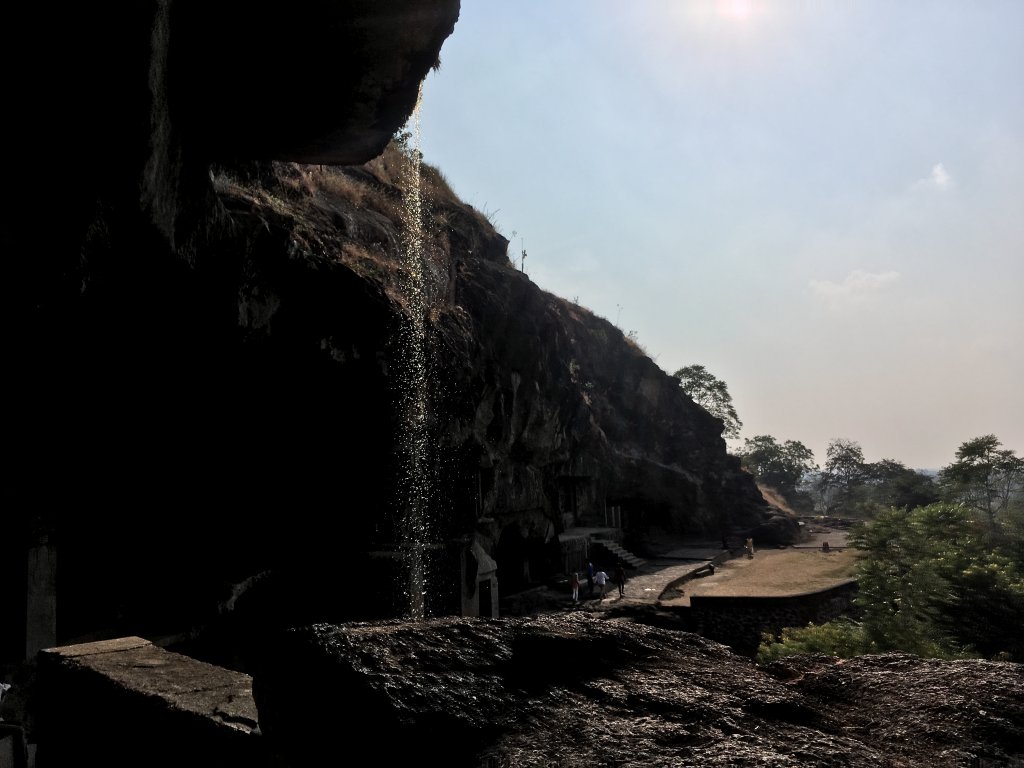 A mini waterfall -Ellora