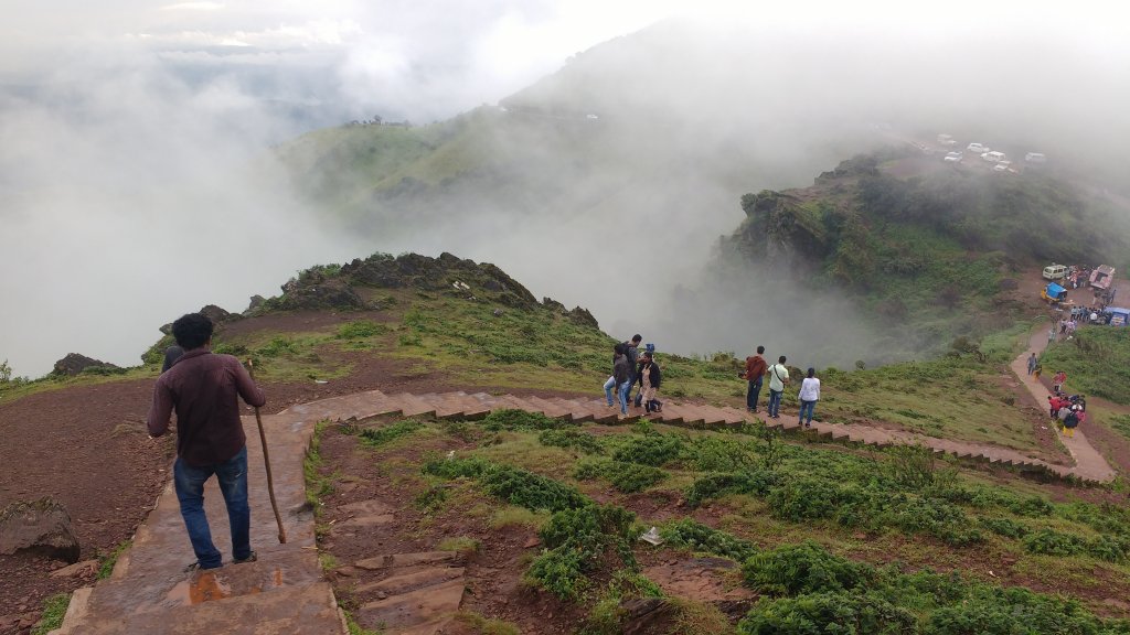 The stairs to foothills of Mullayanagiri