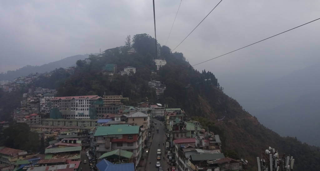 Ropeway views in Gangtok