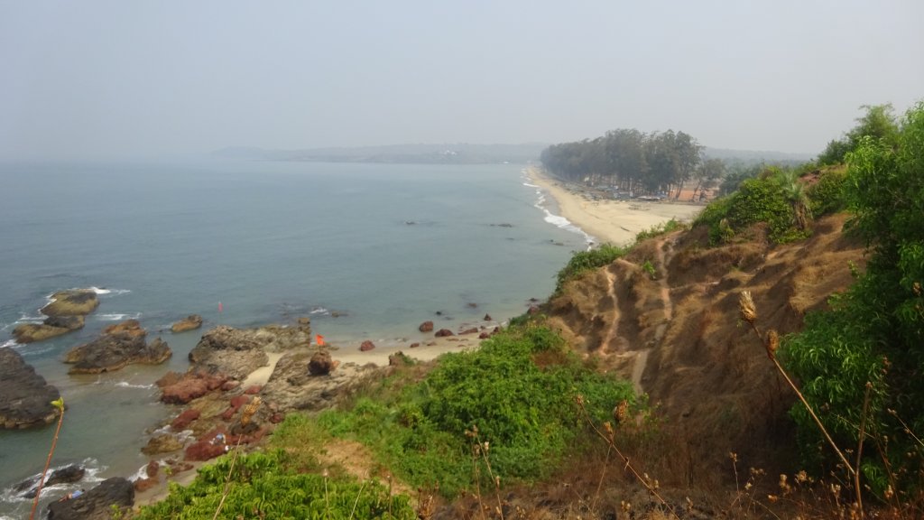 Top view of Querim Beach from Arambol side