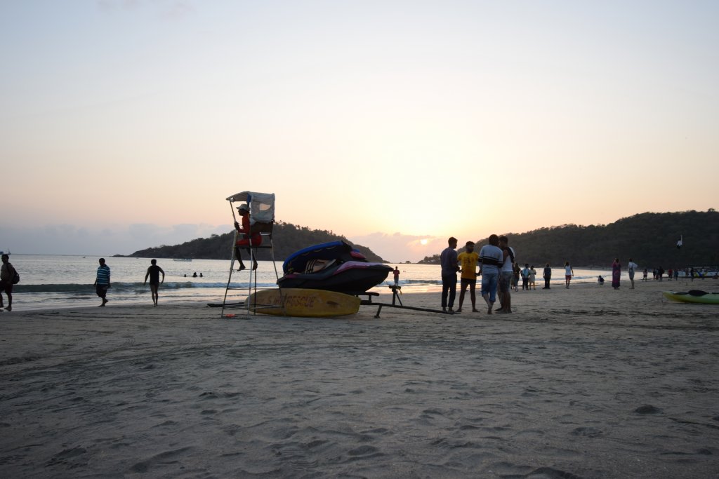 Palolem Beach is one of the best ones in south Goa with quite a crowd